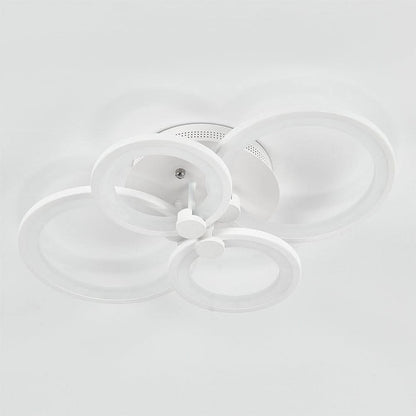 4/6/8 Rings LED Semi-Flush Ceiling Light Dimmable/Non-Dimmable