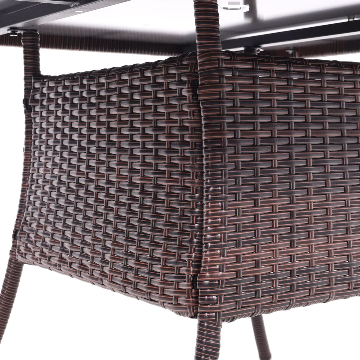 Round/Square Rattan Garden Table & Parasol Hole