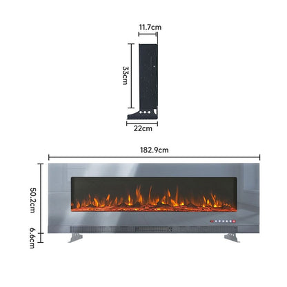 72 inch Wall Mounted Electric Fireplaces With Remote Control 9 Flame Colours Heater