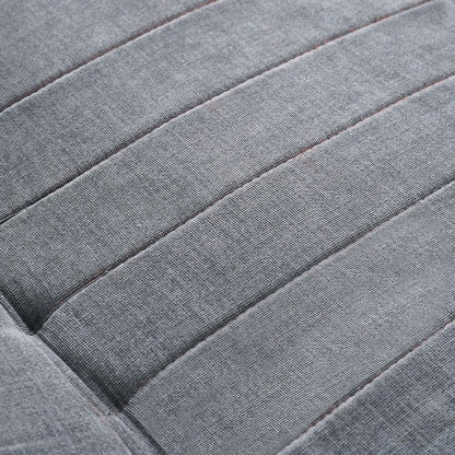 3-Seater Linen Convertible Sofa Bed with 2 Pillows in Grey