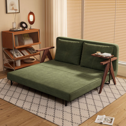Cottonfy Foldable Matte Fabric Solid Wood 3 Mode Sofa Bed