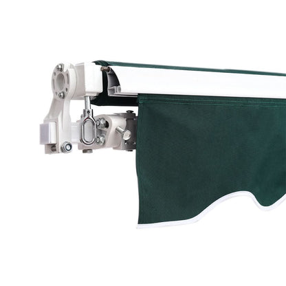 6ft/ 8ft/ 9ft/ 11ft/ 13ft Outdoor Retractable Patio Awning Canopy for Window and Door Green