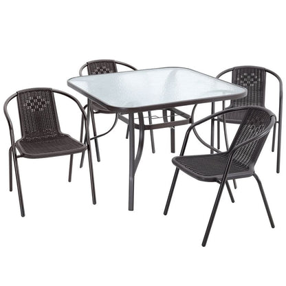 3/5pcs Garden Patio Dining Set Outdoor Furniture
