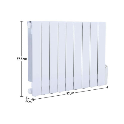 57.5 H Oil Filled Electric Radiator Heater with LCD Thermostat 900W to 2000W Space Heaters