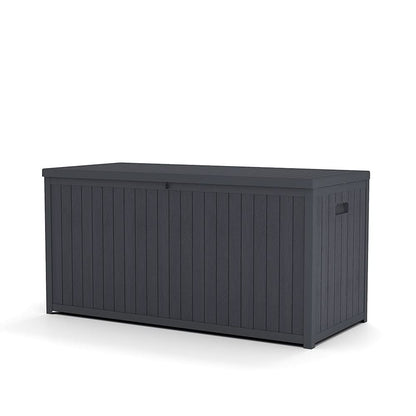 4ft PP Garden Storage Deck Box Large Outdoor Grey/Black