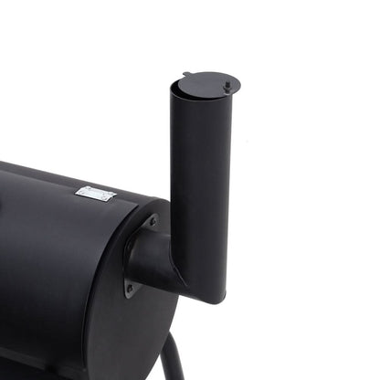 3ft Outdoor Charcoal BBQ Grill with Offset 2-in-1 Smoker and Wheels