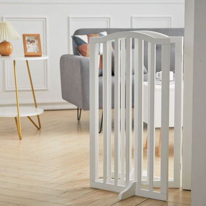 82cm H Foldable Freestanding Kid Gate or Pet Gate 3/4 Panels Safety Fence