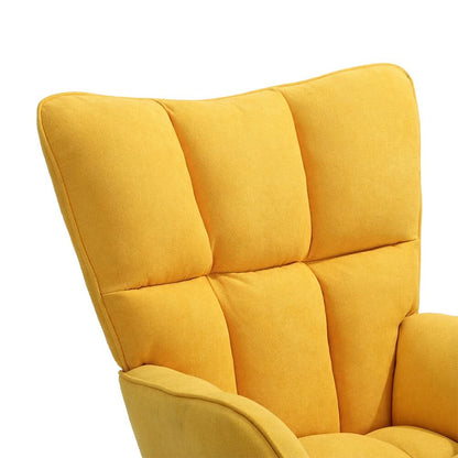 3ft Height Tufted Linen Upholstered Rocking Chair
