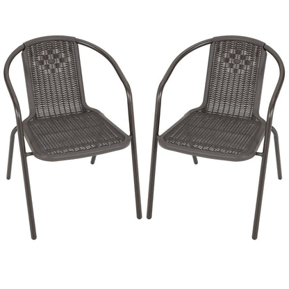 2/4/6 Seater Garden Round Table With Umbrella Hole or Outdoor Chairs