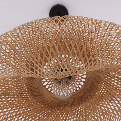 Lightsin Eco-Friendly Handmade Bamboo Pendant Light 60/80cm for Dining Room & Living Room