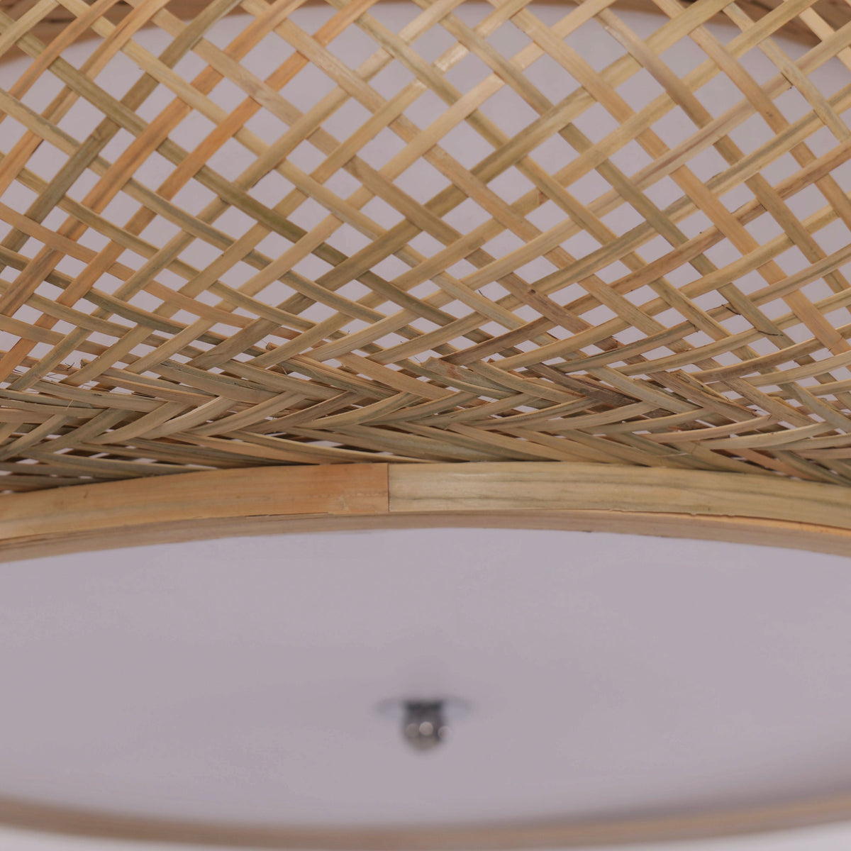 Lightsin Lutta-Handwoven Bamboo Pendant Light for Kitchen Island or Living Room