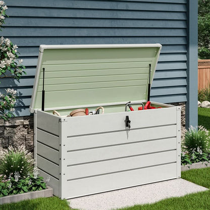 350L Steel Garden Steel Box Patio Waterproof Storage Box