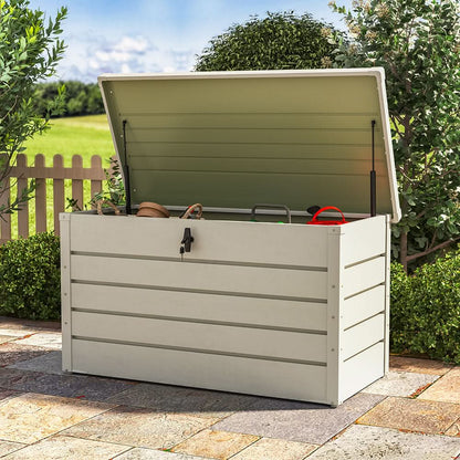 350L Steel Garden Steel Box Patio Waterproof Storage Box