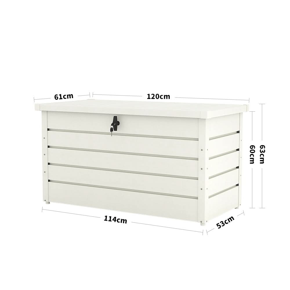 350L Steel Garden Steel Box Patio Waterproof Storage Box