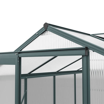 4×6 ft/ 6×6 ft/ 8×6 ft/10' x 6' ft Garden Greenhouse Green Framed with 2 Vents Rain Gutter Setting