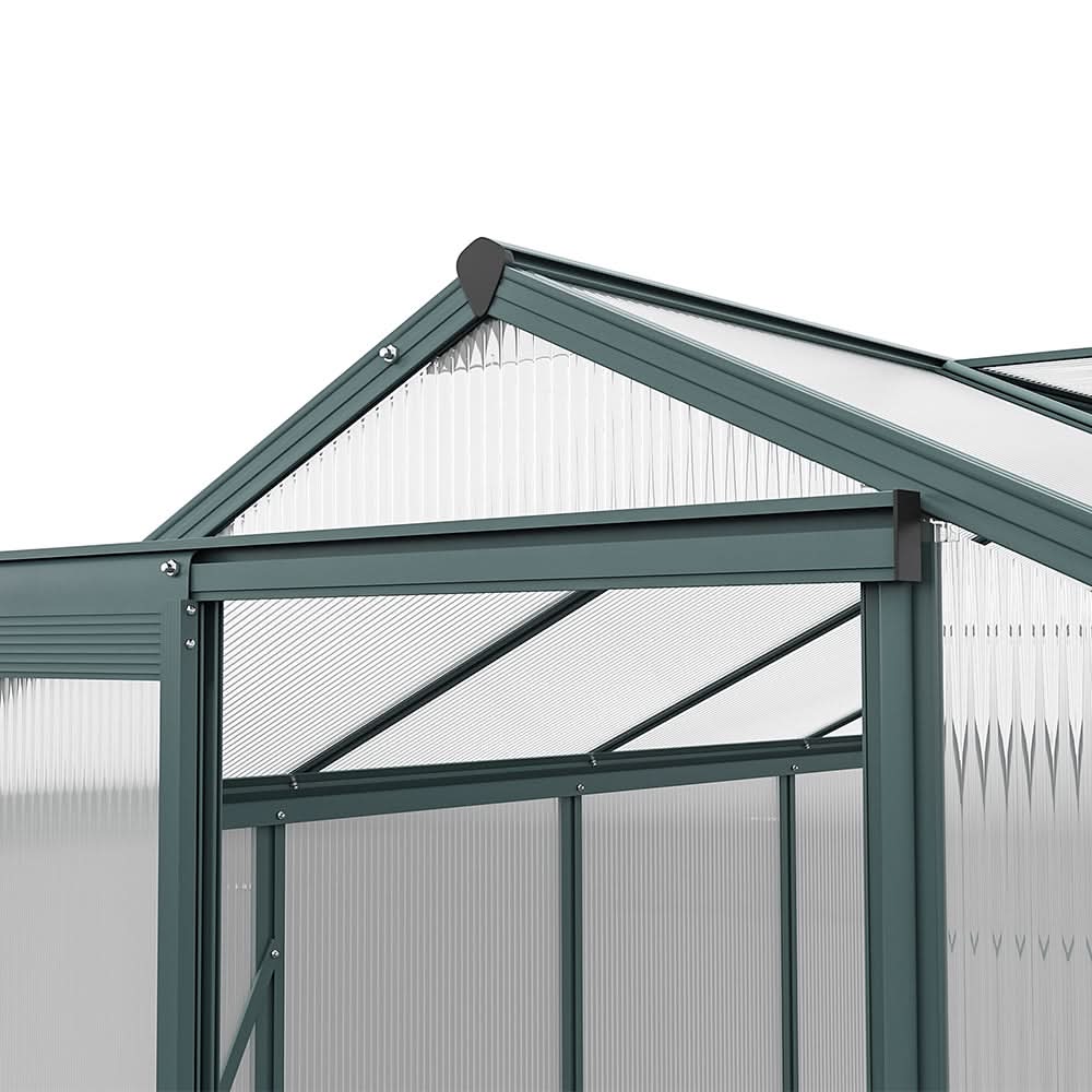 4×6 ft/ 6×6 ft/ 8×6 ft/ 10×6 ft Garden Greenhouse Green Framed with Vent