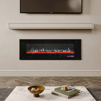 50/60 inch Wall Mounted Electric Fireplaces 5000BTU Inset Fireplace Heater
