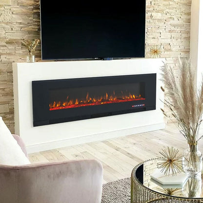 50/60 inch Wall Mounted Electric Fireplaces 5000BTU Inset Fireplace Heater