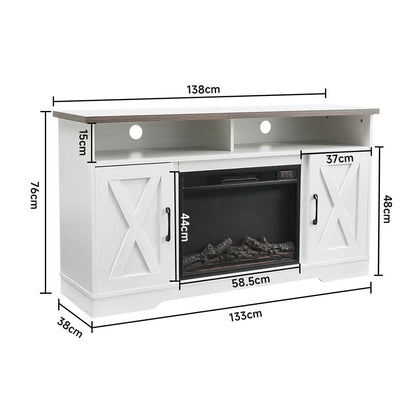 54inch W Freestanding Fireplaces Recessed Electric Fireplace TV Stand