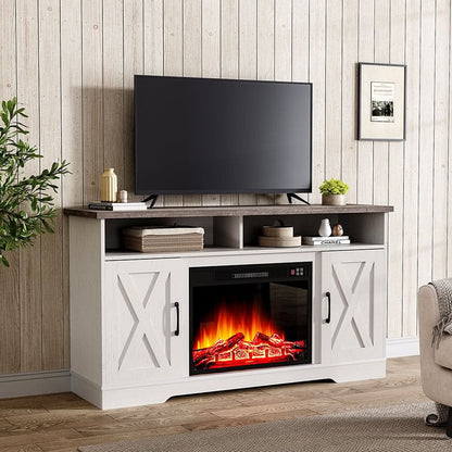54inch W Freestanding Fireplaces Recessed Electric Fireplace TV Stand