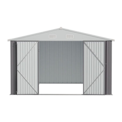 3×5 ft/ 4×6ft/ 6×8 ft/ 10×8ft/ 10×10ft/ 10×12ft Metal Outdoor Garden Storage Shed Motorcycle Sheds with Lockable