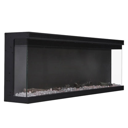 70/80-Inch 3-Sided Wall Mounted Electric Fireplace 12 Flame Colours
