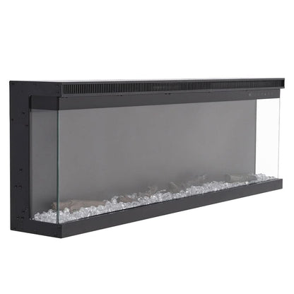 70/80-Inch 3-Sided Wall Mounted Electric Fireplace 12 Flame Colours