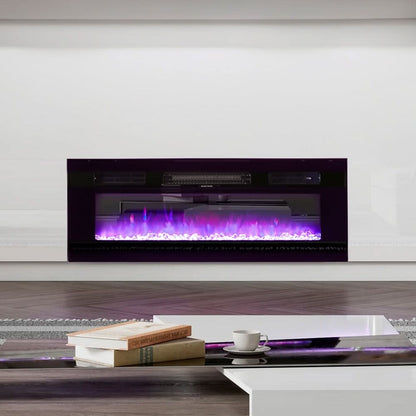 70 inch L Modern LED TV Stand with 12 Colour Electric Fireplace