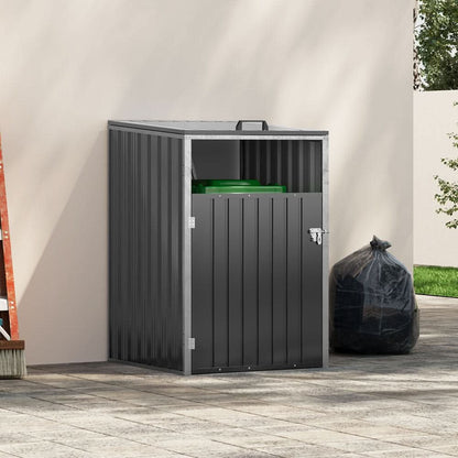 Metal Outdoor Bin Shed for 1/2/3/4 Trash Bins