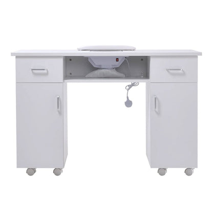 120cm Wide Wheeled Manicure Table with Electric Dust Extractor