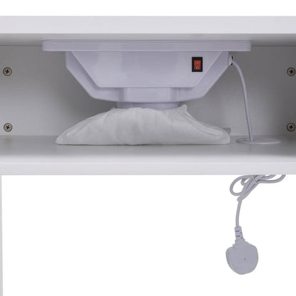 120cm Wide Wheeled Manicure Table with Electric Dust Extractor