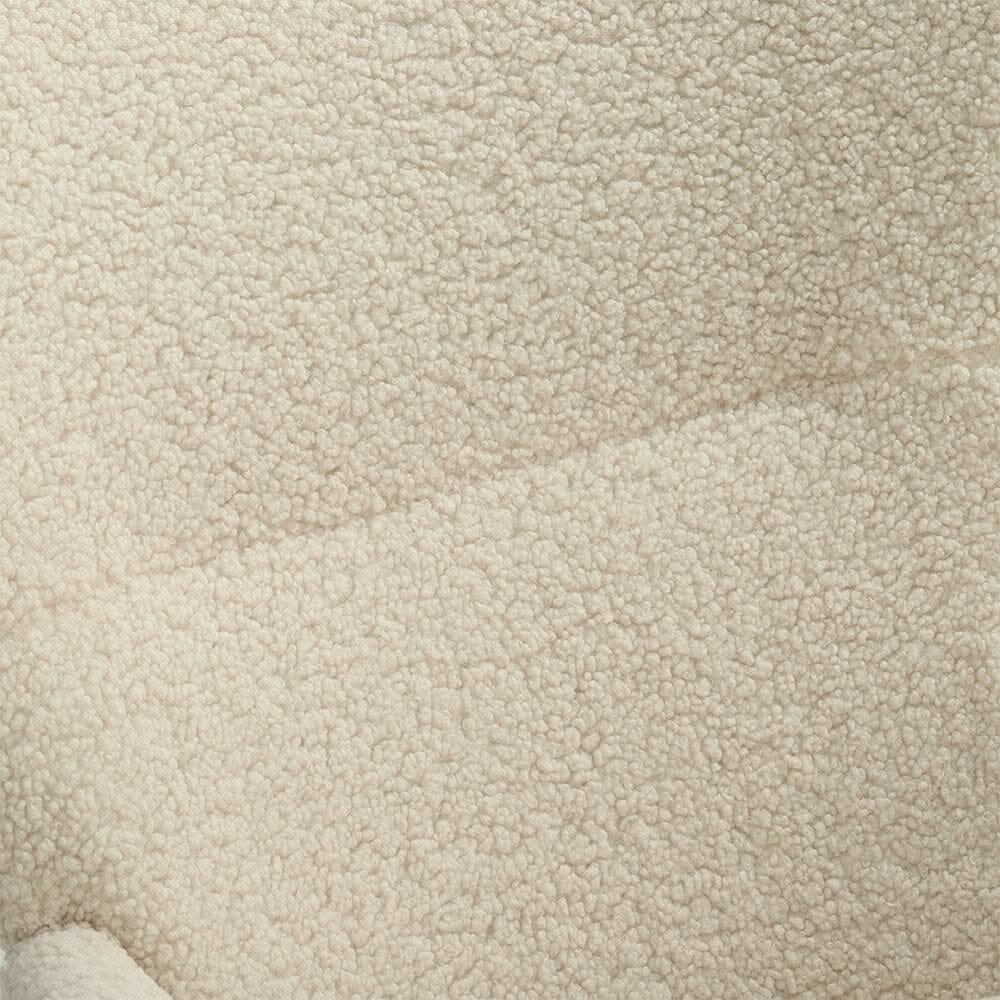 Modern Faux Wool Rocking Chair Upholstered Beige