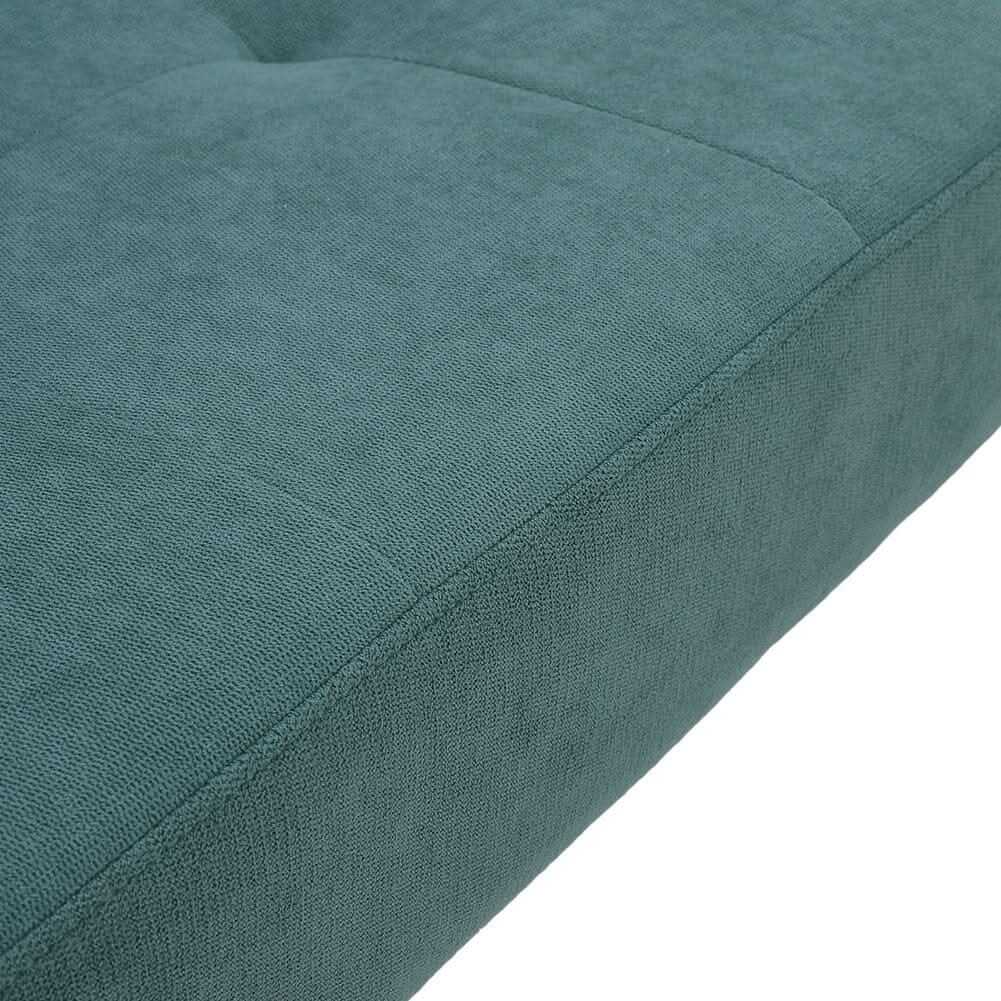 4ft Sofa Bed Contemporary Convertible Upholstered Green/ Grey