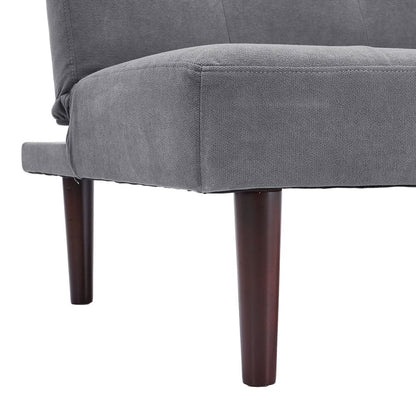 4ft Sofa Bed Contemporary Convertible Upholstered Green/ Grey